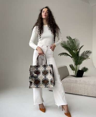 Шелковый (Бахмаль) тоут Moyen (M) OCULI TERAE! (Глаза земли!) OCULI TERAE!/M